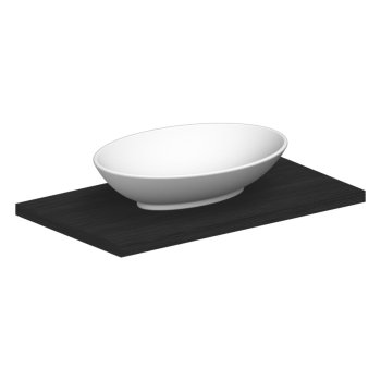 Lavoar pe blat Scarabeo THIN LINE NECK 63x45 cm, alb, lucios